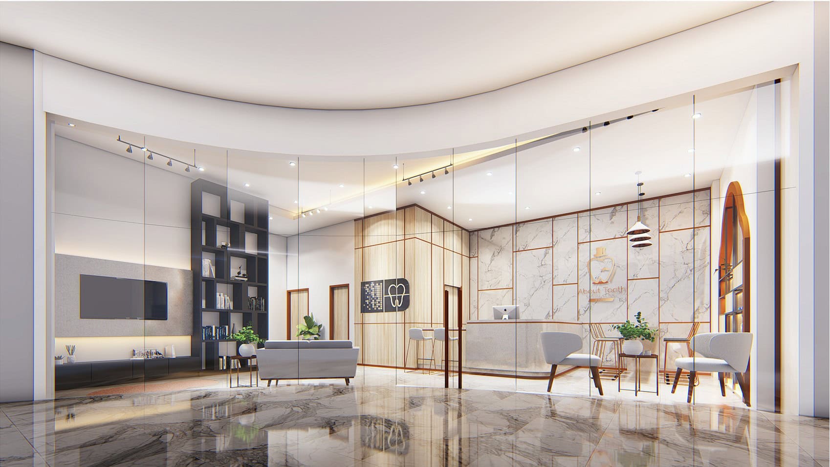 We offer a comfortable, modern dental clinic[:en]บรรยากาศภายในคลินิกทันตกรรม About Tooth Dental Clinic